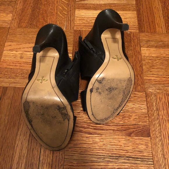 Pour La Victoire black leather heels size 7.5 - Picture 5 of 7